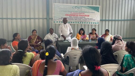 Awareness Program on COWE skill trainings was organised in Gaudavalli village, medchal district from 10.30 am . Sarpanch Surender garu supported in mobilising around 70 ladies and we encouraged these women to take up sanitary napkins skill training which may start in the second week of October